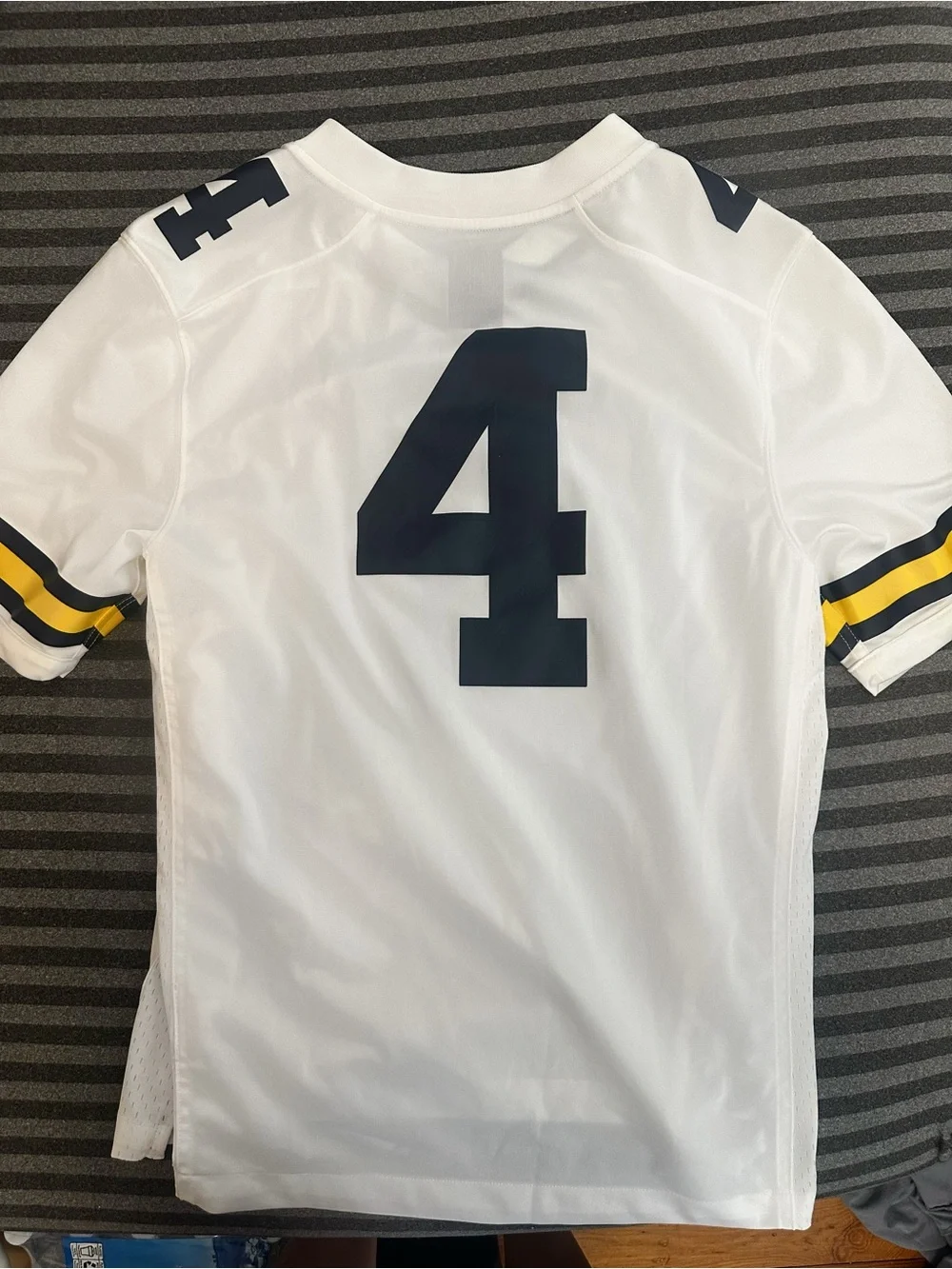 University of Michigan Wolverines Nike Jordan Jumpman White # 4 Football Jersey